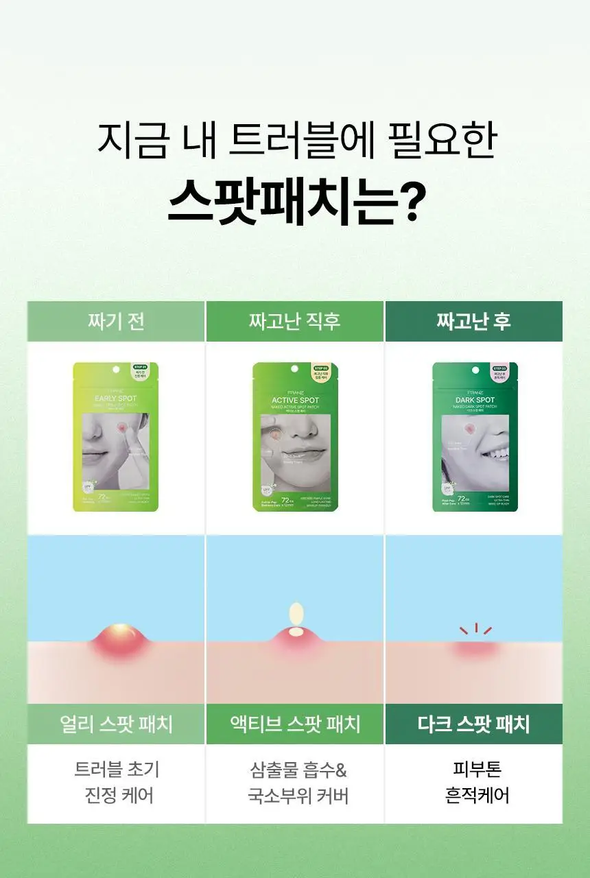 [승헌쓰 PICK] 프란츠 네이키드 스팟 패치 72매입 (얼리, 액티브, 다크) 3종 1 상세페이지 18